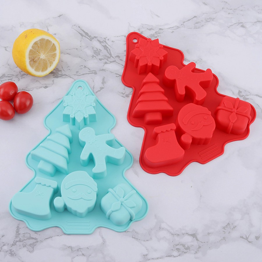 Christmas tree silicone baking mold