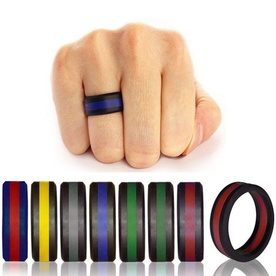 Striped Silicone Ring