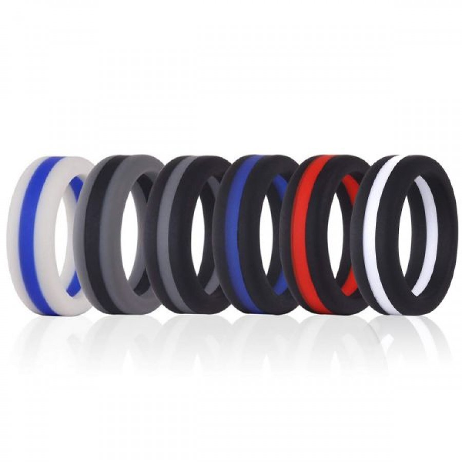 Custom Logo Printed Colorful BPA Free Silicone Ring Factory