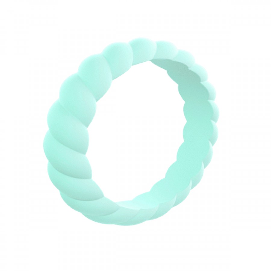Customize Stackable Twist Silicone Ring-2