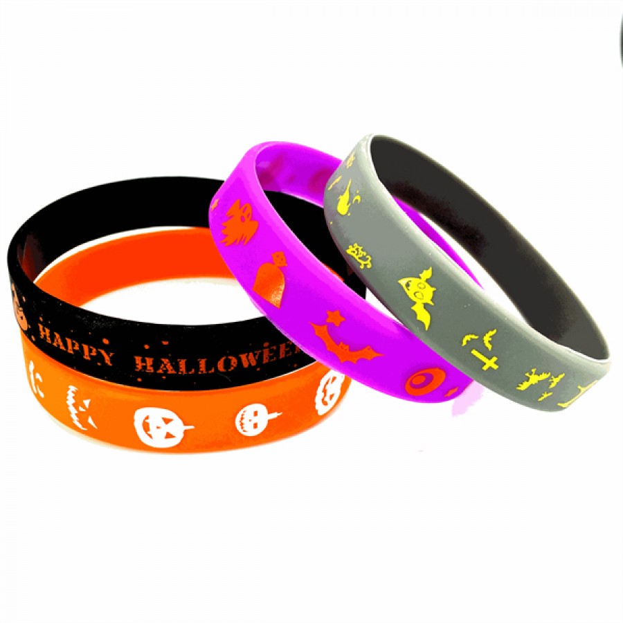 Printed silicone wristband