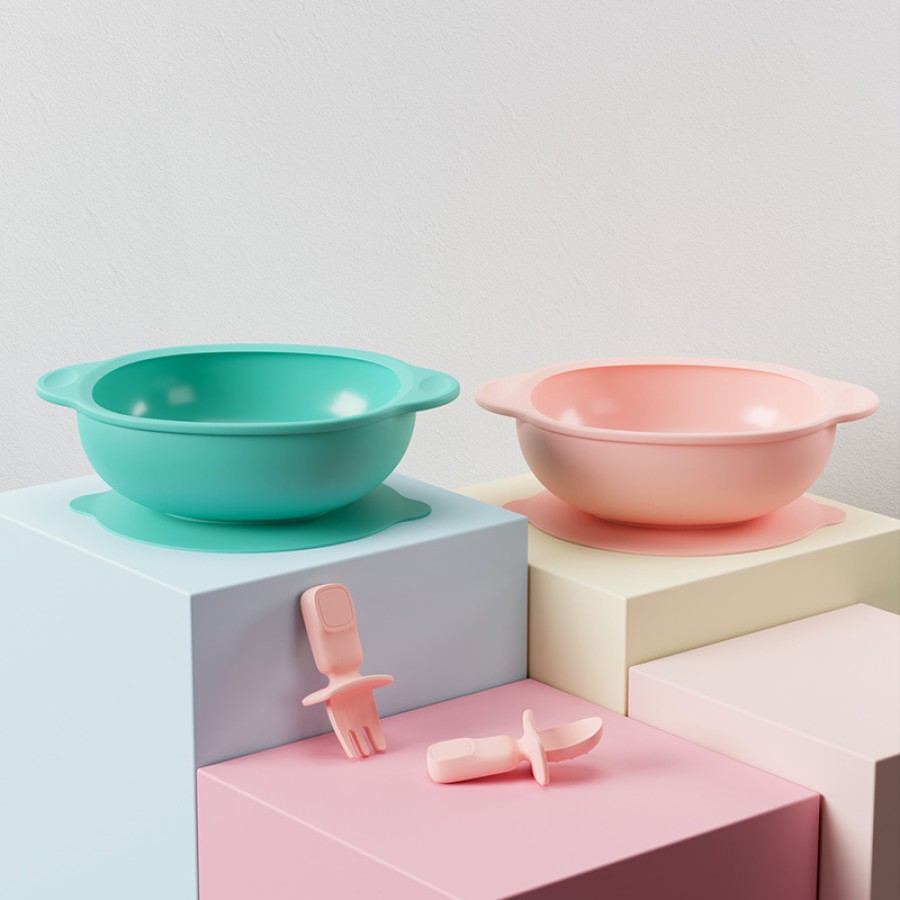 Candy Color Silicone Baby Bowl
