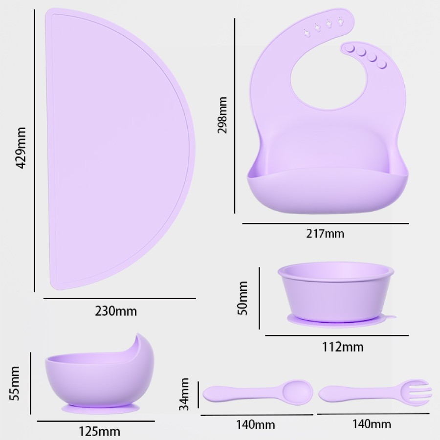 Silicone feeding package 6-piece set