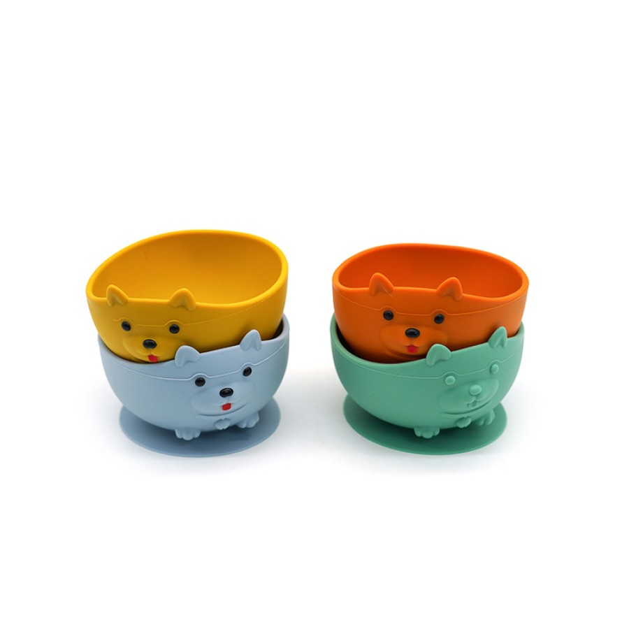 Puppy baby silicone tableware set